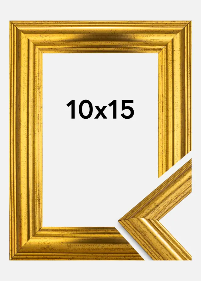 Moldura Västkusten Vidro acrílico Dourado 10x15 cm