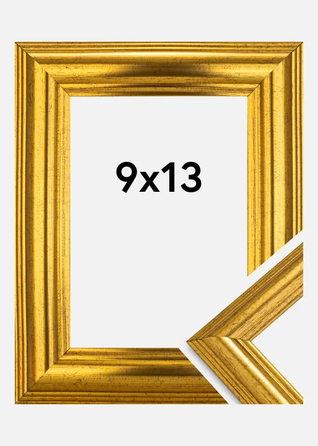 Moldura Västkusten Dourado 9x13 cm