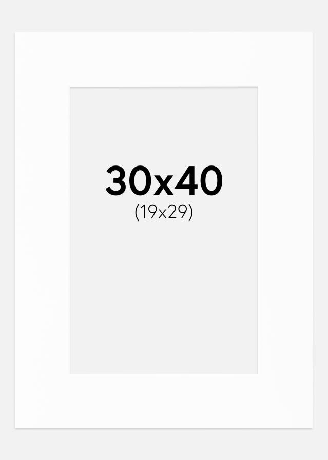 Passe-partout Canson Branco (Bordo interior branco) 30x40 cm (19x29)