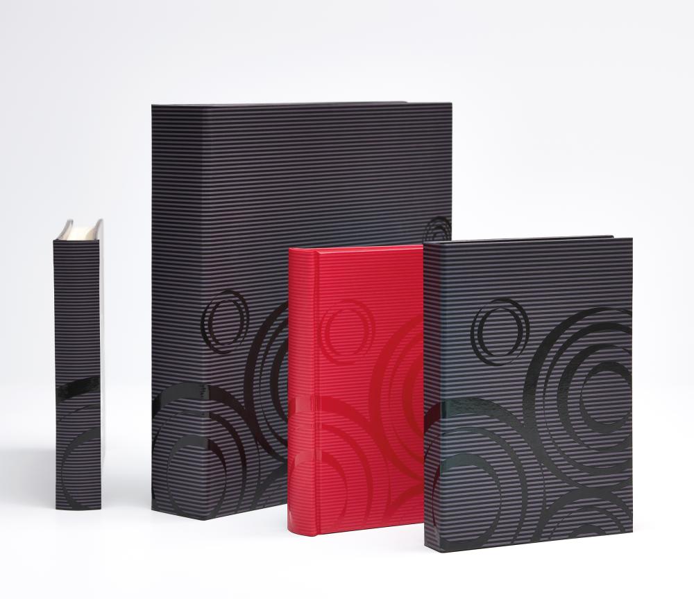 Orbit Vermelho - 30x33 cm (40 Páginas pretas / 20 folhas)