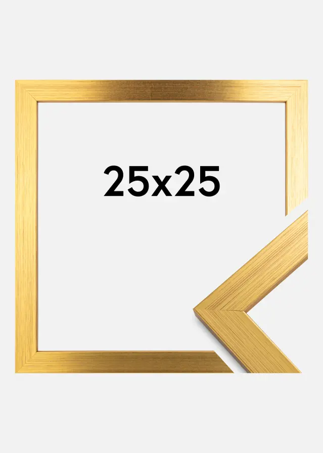 Moldura Gold Wood Vidro acrílico 25x25 cm