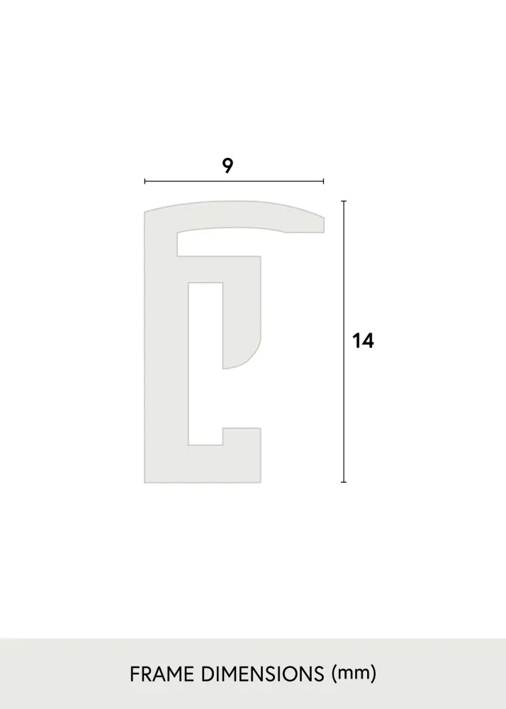 Moldura Scandi Preto mate 30x40 cm - Passe-partout Branco 21x29,7 cm (A4)