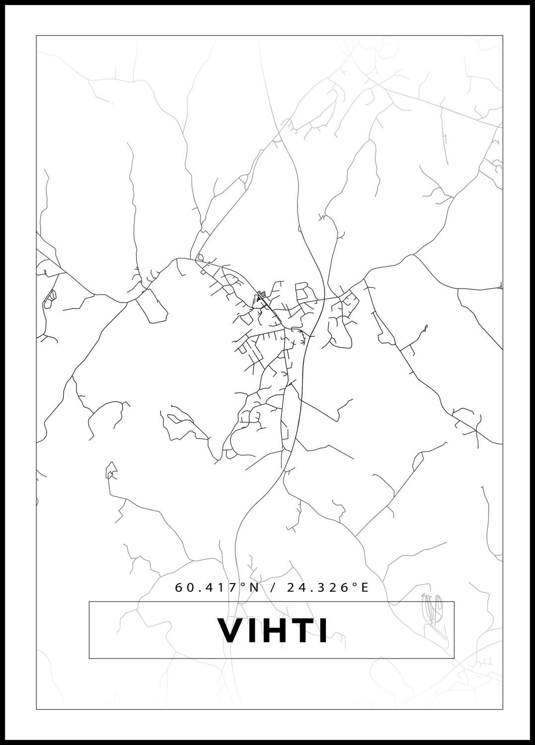 Product Image for Mapa - Vihti - Cartaz Branco (21x29.7 cm (A4))