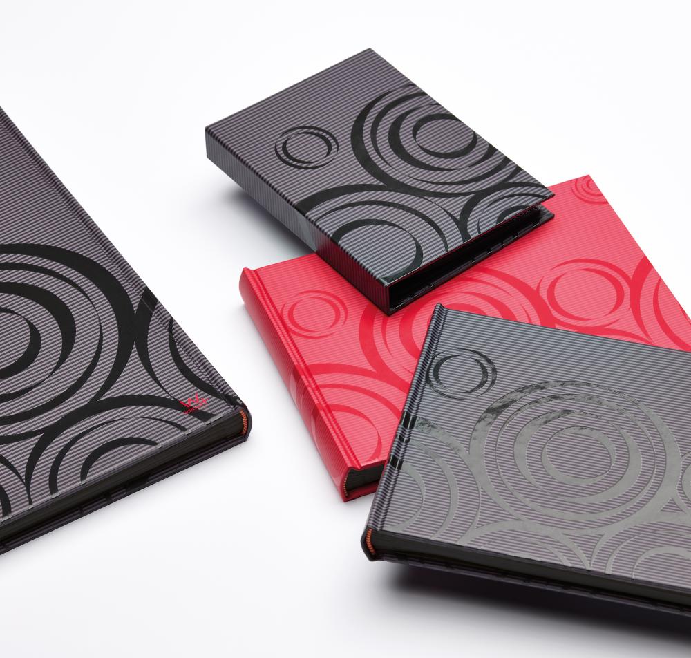 Orbit Vermelho - 30x33 cm (40 Páginas pretas / 20 folhas)