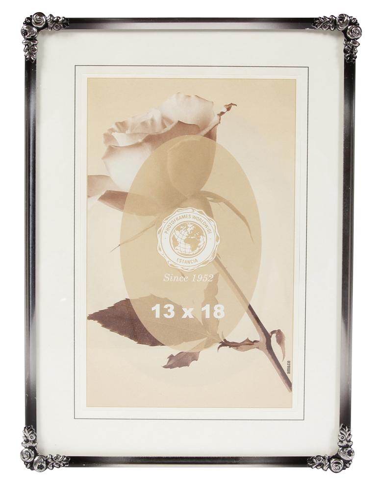 Moldura Rosen Metálico Prateado 20x25 cm