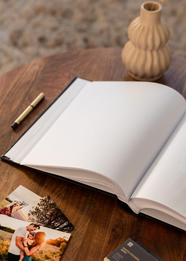 Classico Álbum Preto - 32x34 cm (100 Páginas brancas / 50 folhas)