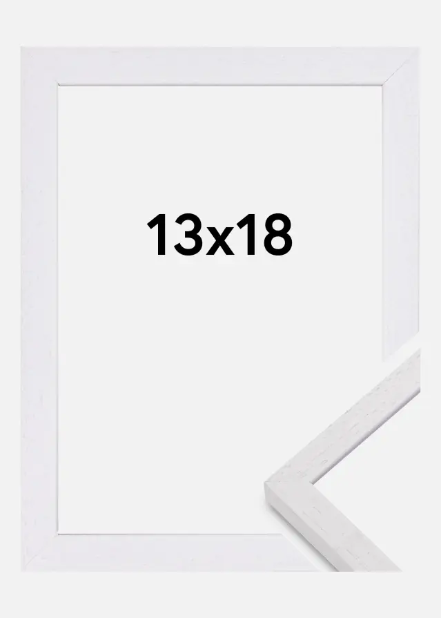 Moldura Glendale Mate Vidro antirreflexo Branco 13x18 cm