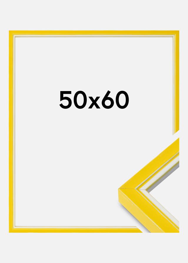 Moldura Diana Vidro acrílico Amarelo 50x60 cm
