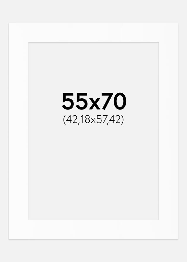 Passe-partout Branco Padrão (Bordo interior branco) 55x70 cm (42,18x57,42)