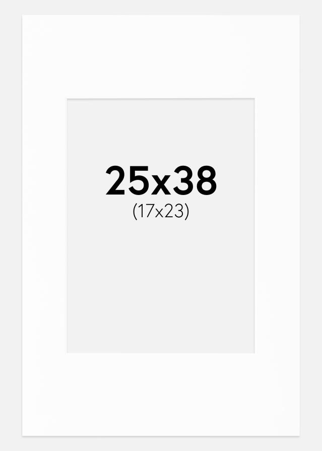 Passe-partout Canson Branco (Bordo interior branco) 25x38 cm (17x23)