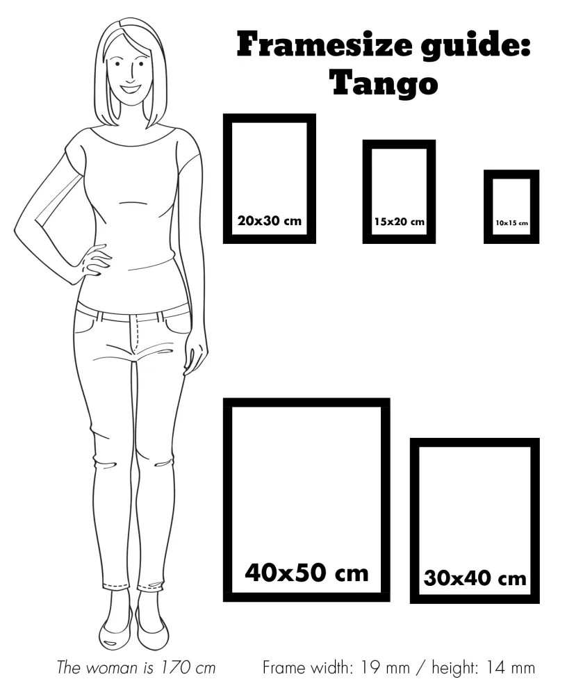 Moldura Tango Classic Dourado 30x40 cm