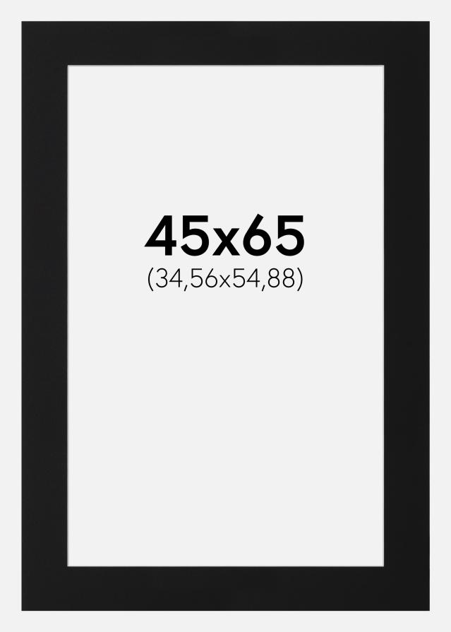 Passe-partout Preto Padrão (Bordo interior branco) 45x65 cm (34,56x54,88)