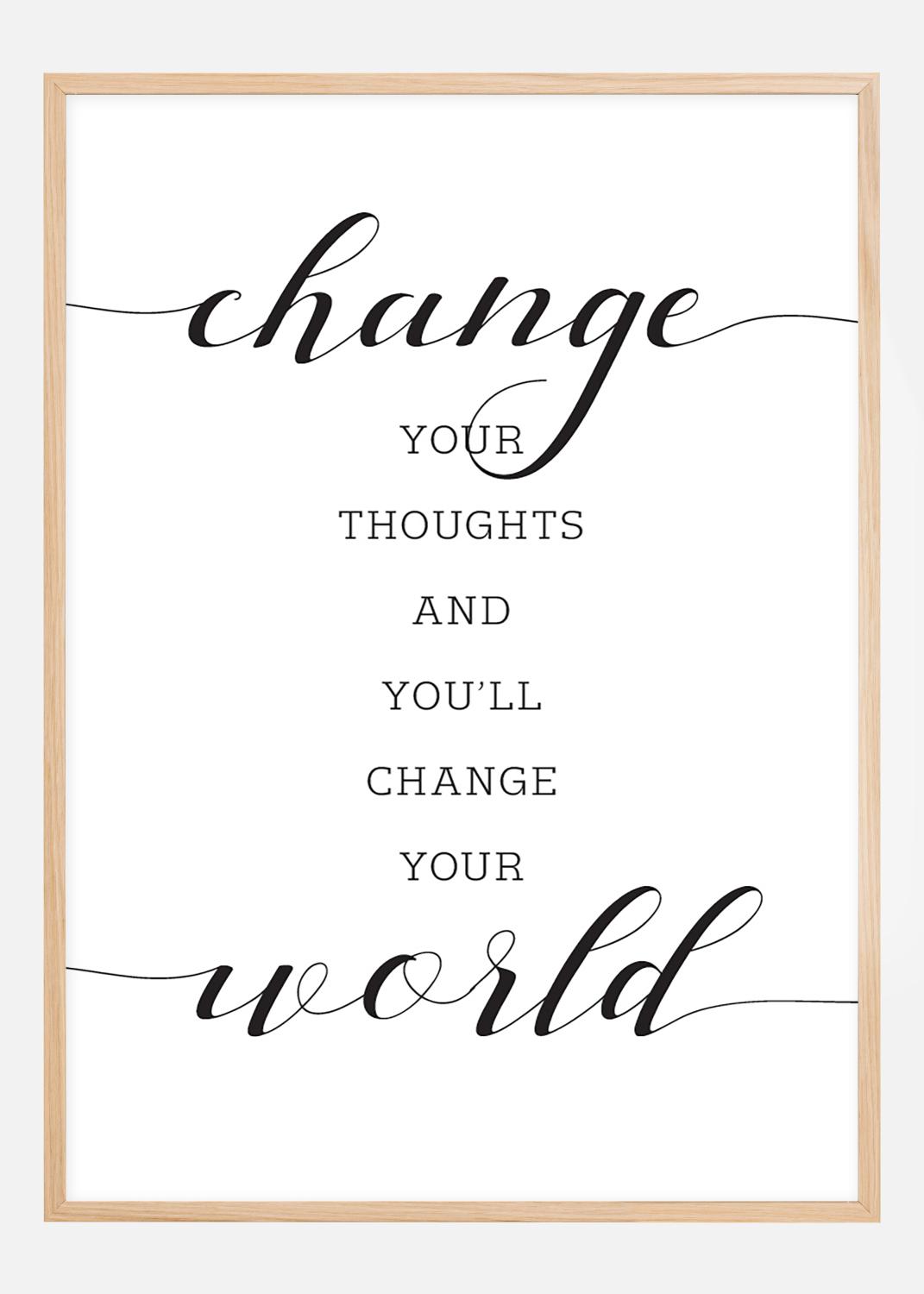 Product Image for Change your thought and you'll change your world Póster (21x29.7 cm (A4))