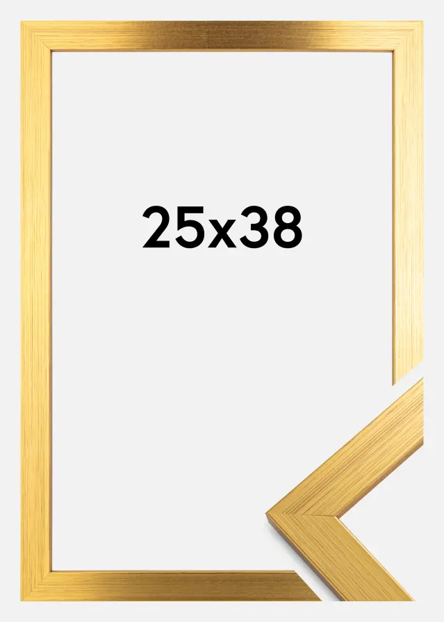 Moldura Gold Wood Vidro acrílico 25x38 cm