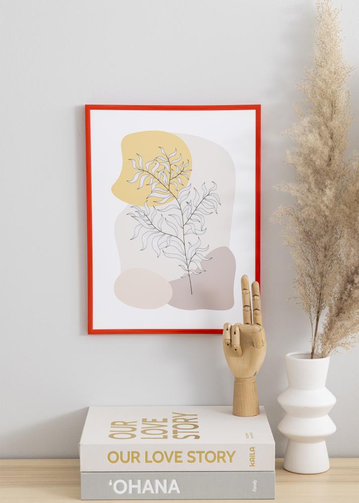 Moldura New Lifestyle Vermelho-claro 70x100 - Passe-partout Preto 24x36 inches