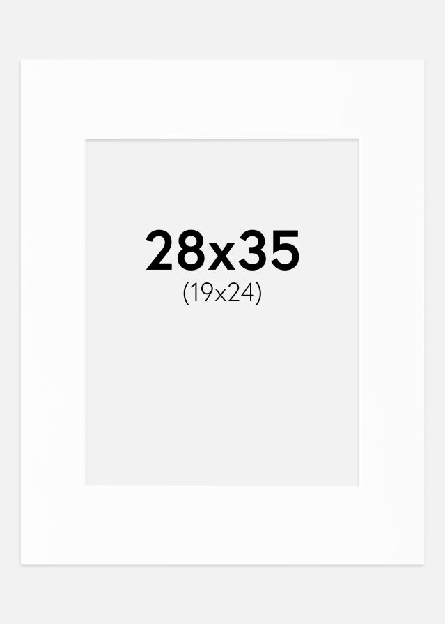 Passe-partout Canson Branco (Bordo interior branco) 28x35 cm (19x24)