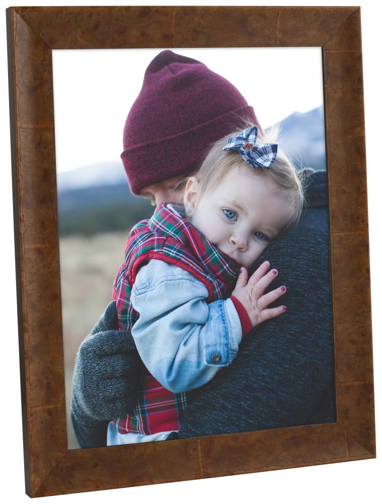 Moldura Ribe Ljusbrun Folha de madeira de urze - Tamanho personalizável