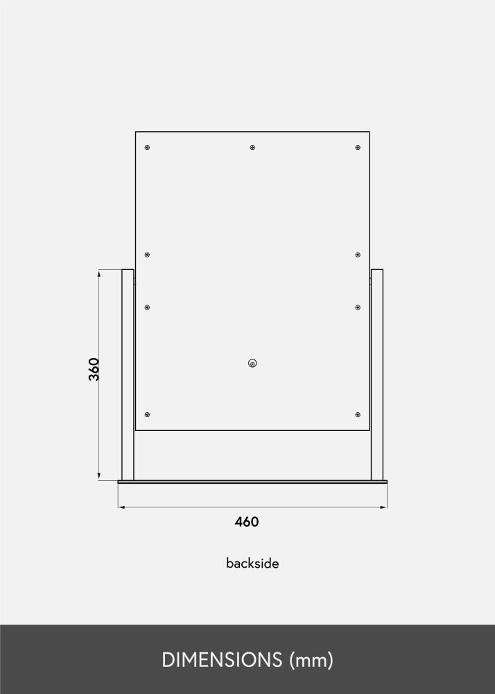 KAILA Espelho para toucador VI Preto- 46x60 cm