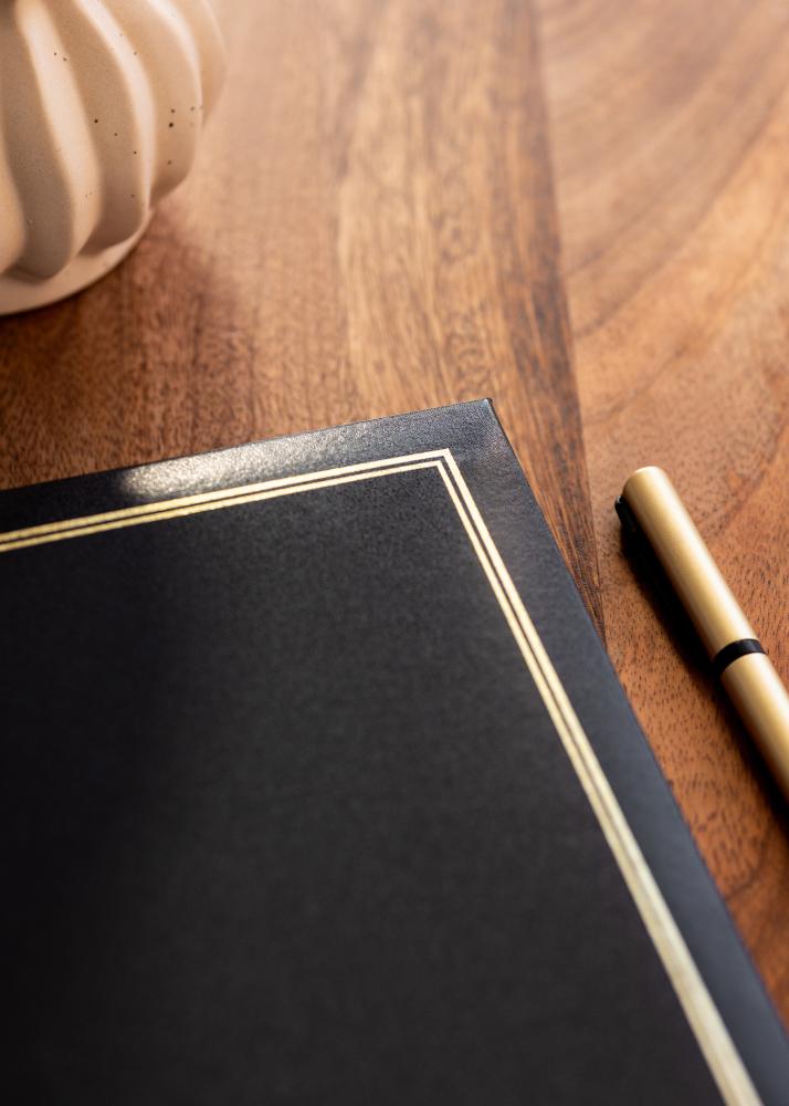 Classico Álbum Preto - 32x34 cm (100 Páginas brancas / 50 folhas)