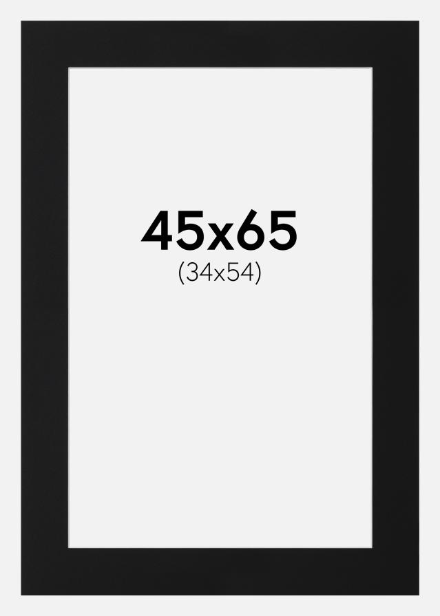 Passe-partout Preto Padrão (Bordo interior branco) 45x65 cm (34x54)