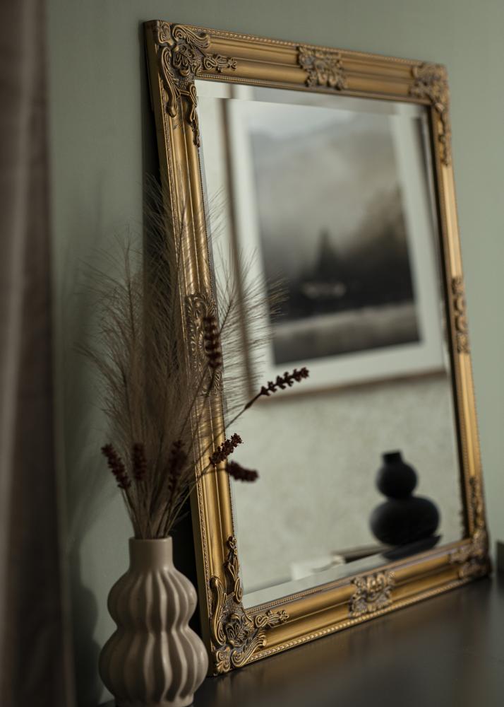 Espelho Bologna Dourado 80x80 cm