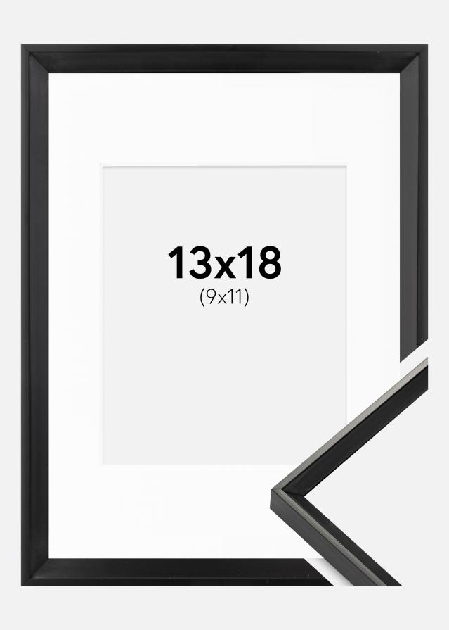 Moldura Desire Preto 13x18 cm - Passe-partout Branco 10x12 cm