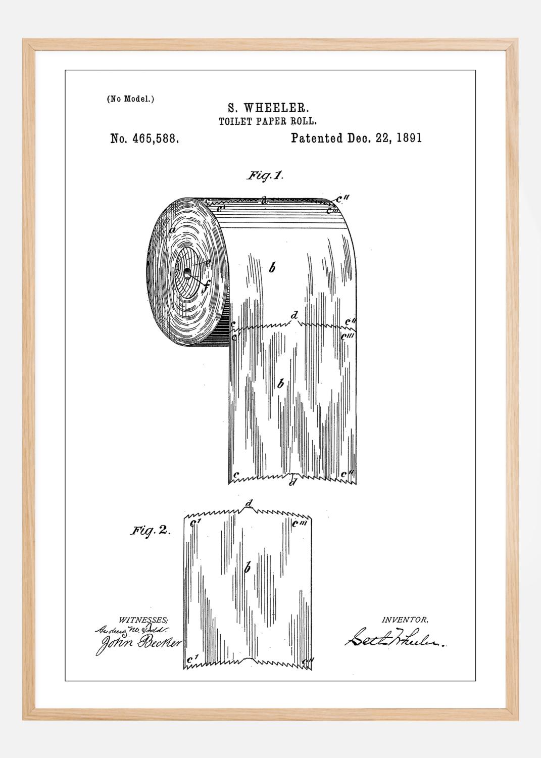 Product Image for Patent Print - Toilet Paper Roll - White Póster (21x29.7 cm (A4))