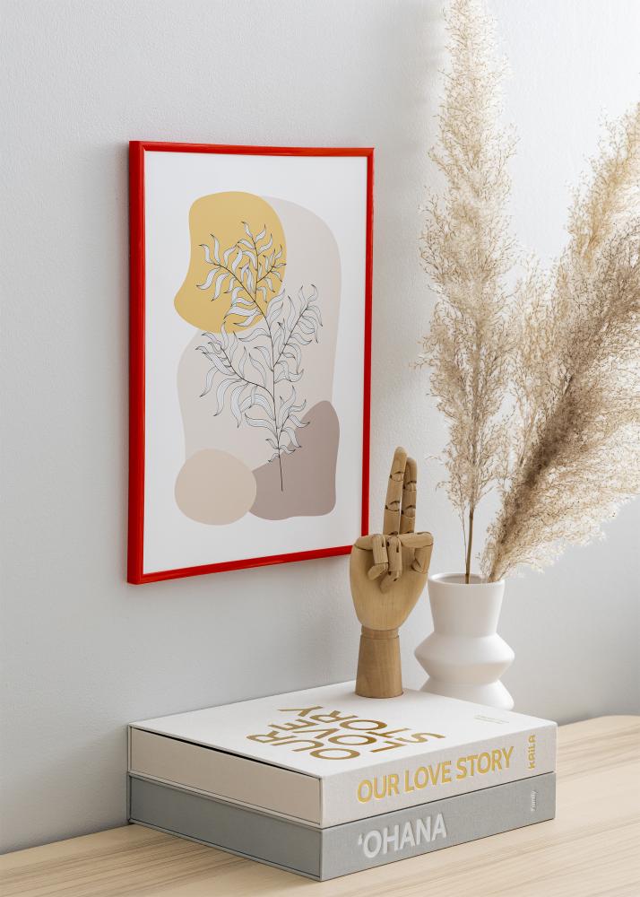 Moldura New Lifestyle Vermelho-claro 70x100 - Passe-partout Preto 24x36 inches