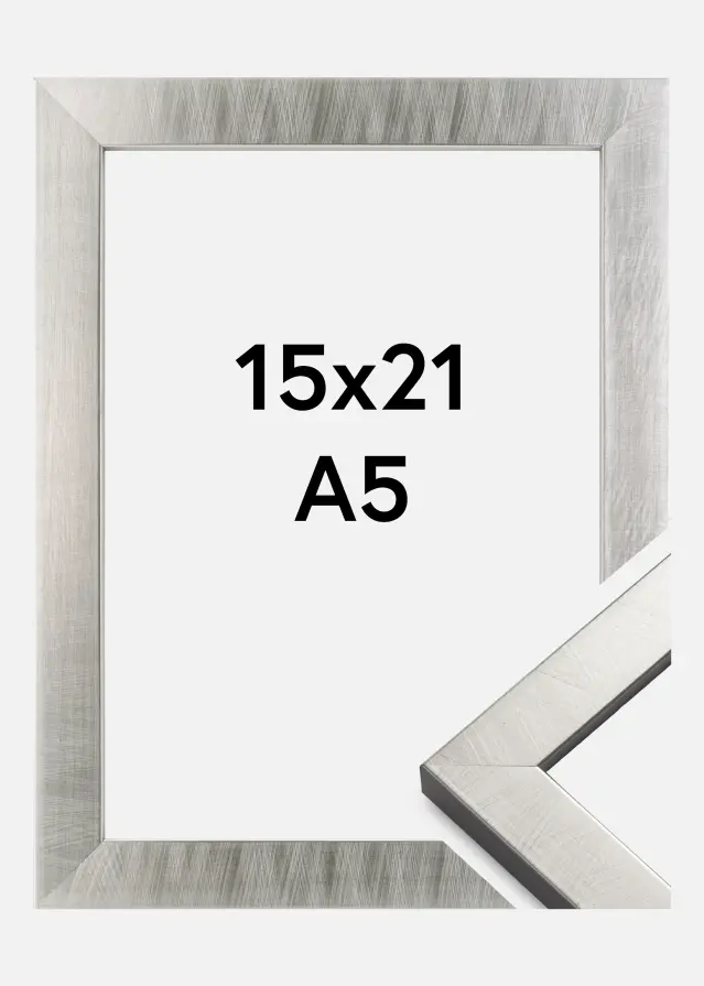 Moldura Uppsala Prateado 15x21 cm (A5)