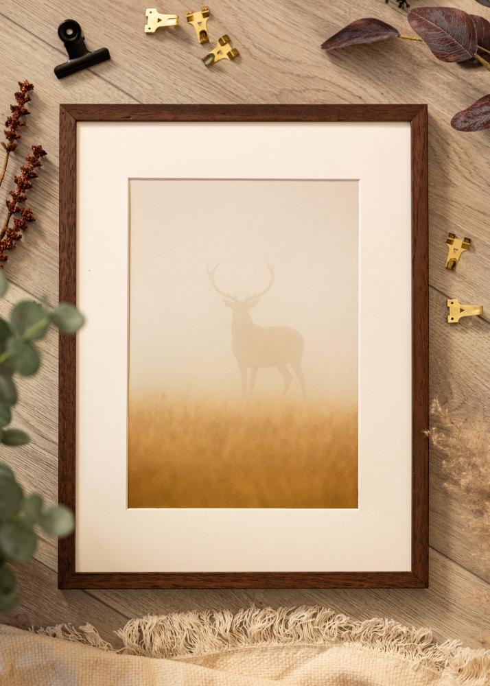 Moldura Ares Vidro acrílico Teca 20x30 cm