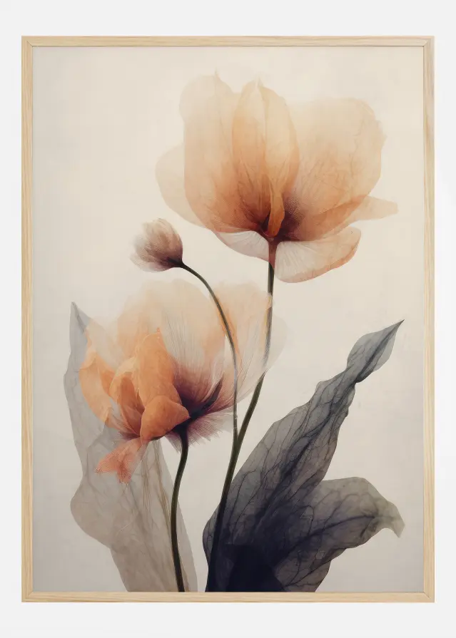 Parchment Flowers No 6 Póster