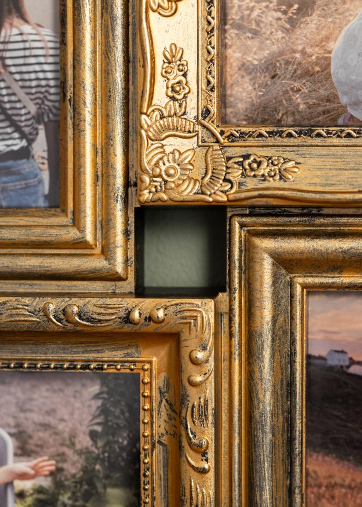 Retro Conjunto de molduras Mate Dourado - 12 Fotografias