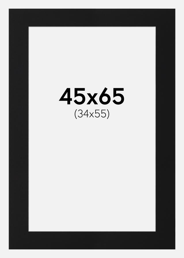 Passe-partout Preto Padrão (Bordo interior branco) 45x65 cm (34x55)