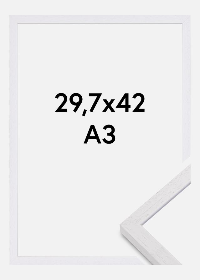 Moldura Glendale Mate Vidro antirreflexo Branco 29,7x42 cm (A3)