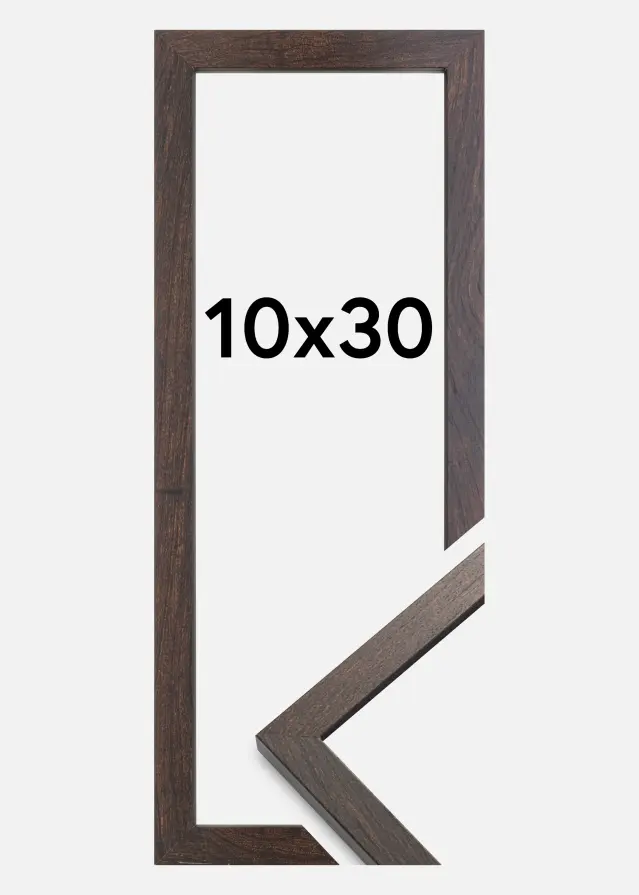 Moldura Trendy Acrílico Nogueira 10x30 cm