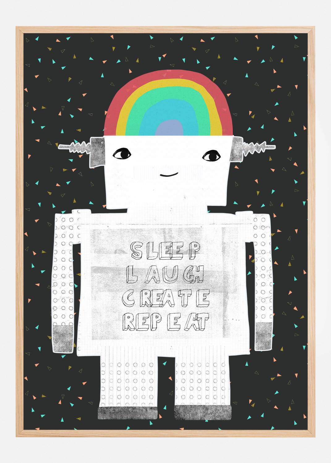 Product Image for Sleep Laugh Create Repeat Póster (50x70 cm)