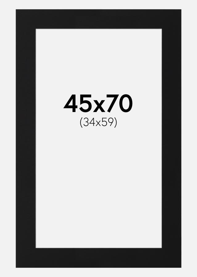 Passe-partout Preto Padrão (Bordo interior branco) 45x70 cm (34x59)
