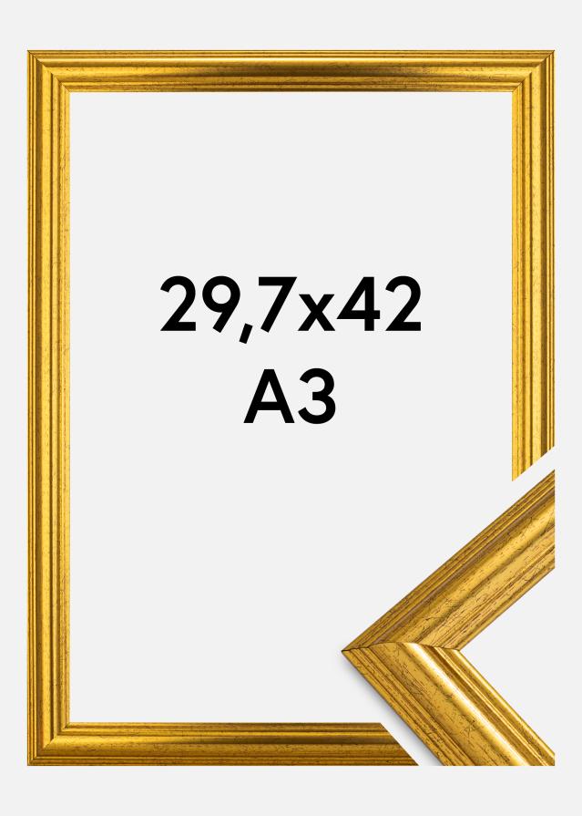 Moldura Västkusten Vidro acrílico Dourado 29,7x42 cm (A3)