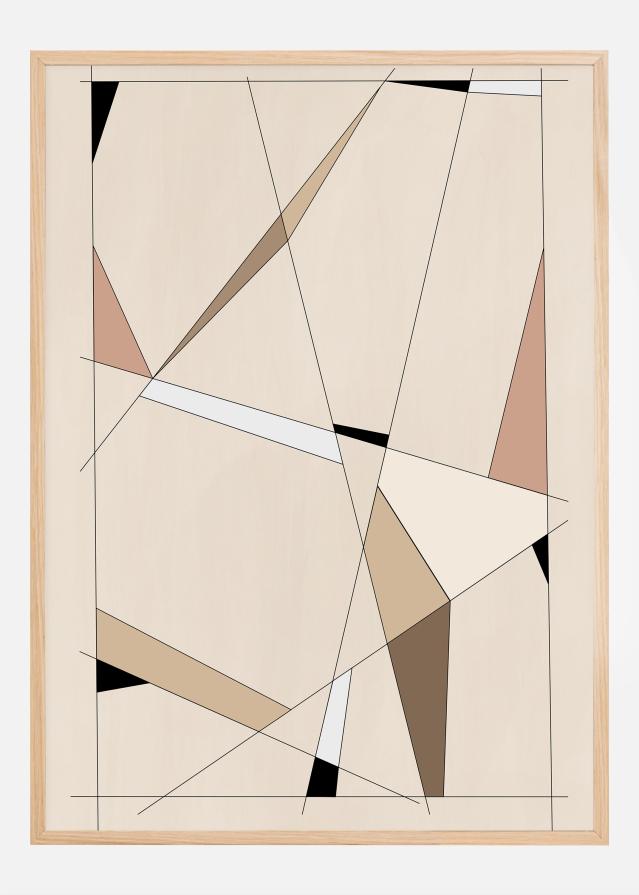 Geometric Beige art No.1 Póster