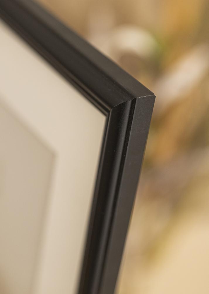 Moldura Siljan Preto 70x90 cm - Passe-partout Branco 24x30 inches
