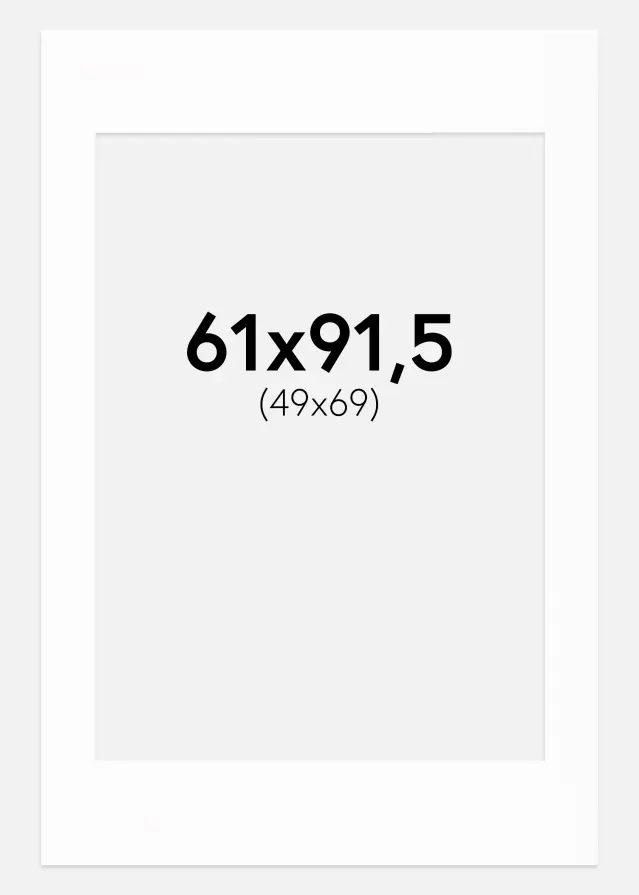 Passe-partout Canson Branco (Bordo interior branco) 61x91,5 cm (49x69)