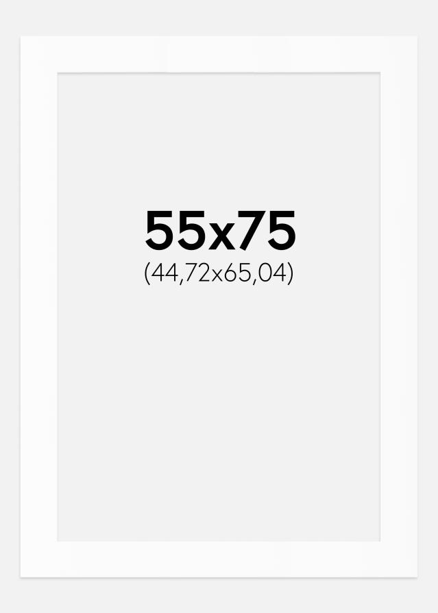 Passe-partout Branco Padrão (Bordo interior branco) 55x75 cm (44,72x65,04)