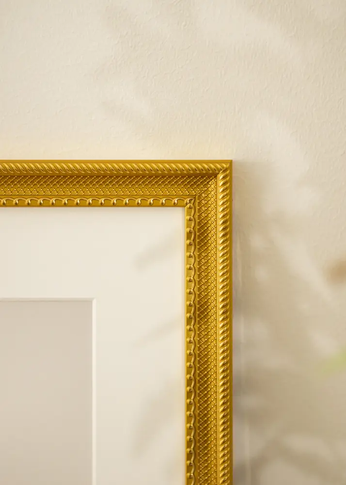 Moldura Lattice Vidro acrílico Dourado 21x29,7 cm (A4)
