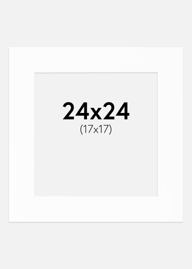 Passe-partout Canson Branco (Bordo interior branco) 24x24 cm (17x17)