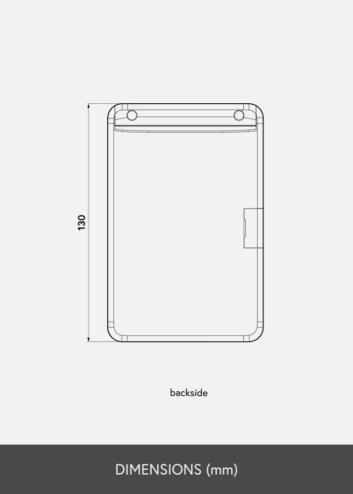 KAILA Espelho para toucador Fold III Preto - 13x9 cm