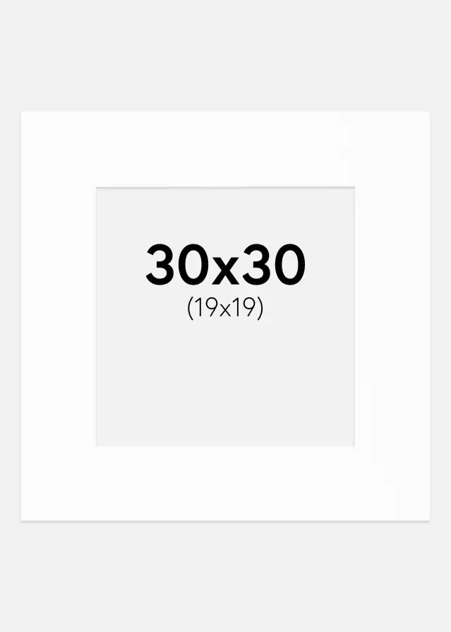 Passe-partout Canson Branco (Bordo interior branco) 30x30 cm (19x19)