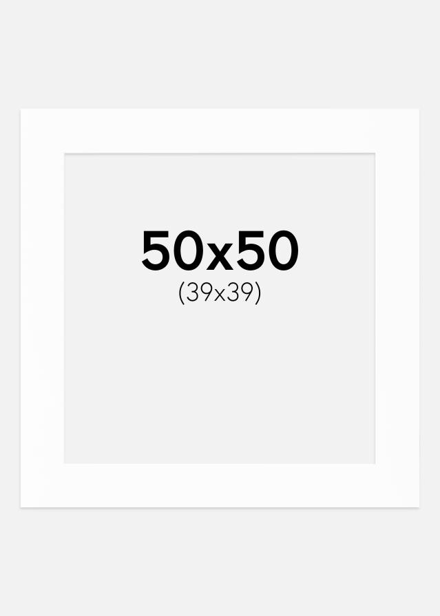 Passe-partout Canson Branco (Bordo interior branco) 50x50 cm (39x39)