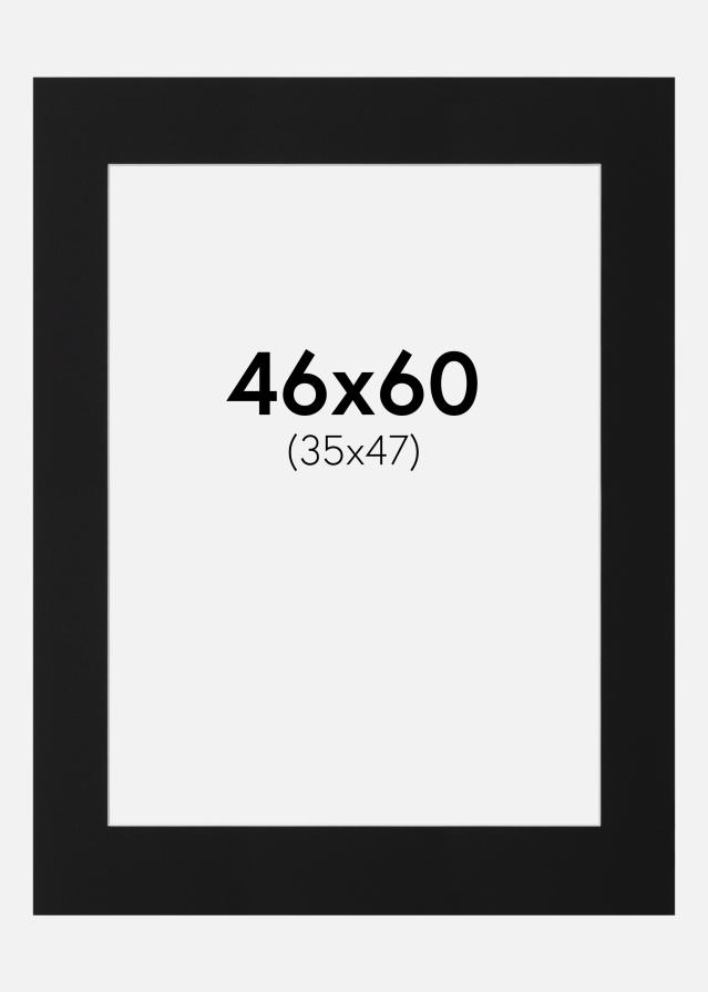 Passe-partout Preto Padrão (Bordo interior branco) 46x60 cm (35x47)