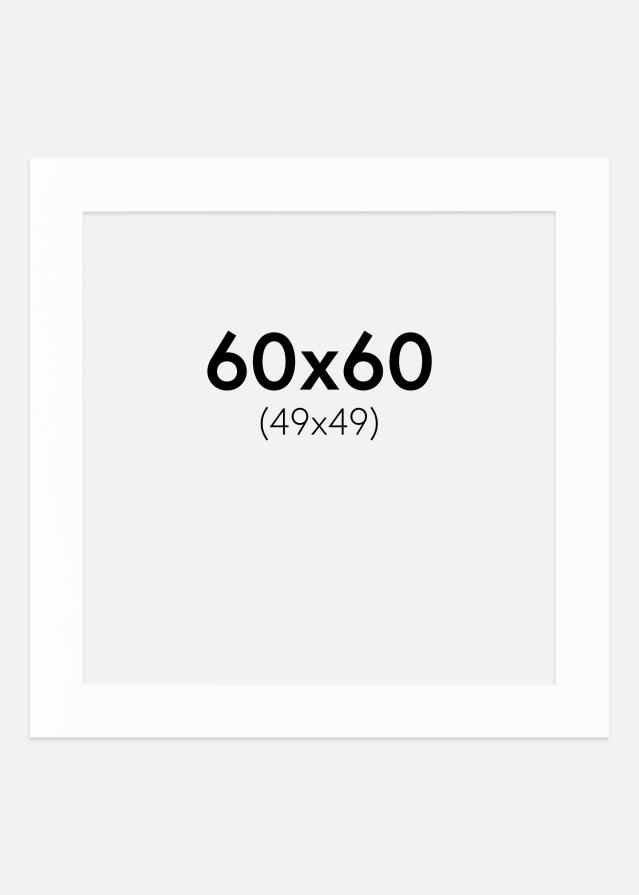 Passe-partout Canson Branco (Bordo interior branco) 60x60 cm (49x49)