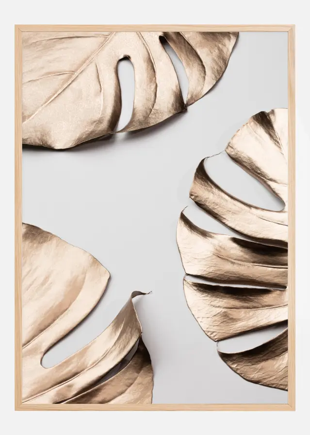 Monstera Gold Póster